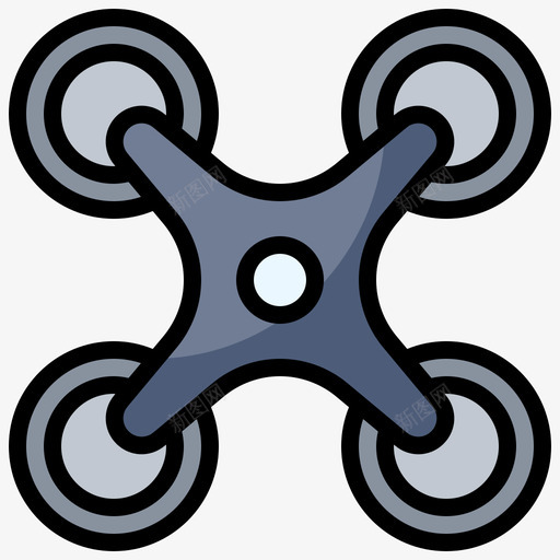 无人机摄像头小工具48线性颜色图标svg_新图网 https://ixintu.com 小工 工具 摄像头 无人机 线性 颜色