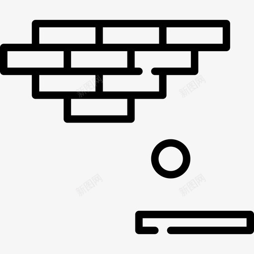 Arkanoid游戏93线性图标svg_新图网 https://ixintu.com Arkanoid 游戏 线性