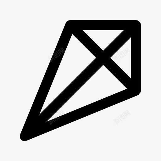 风筝飞行玩具图标svg_新图网 https://ixintu.com 假期 夏行 玩具 风筝 飞行