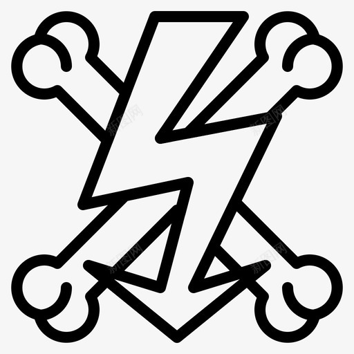 高压电警告图标svg_新图网 https://ixintu.com 警告 高压