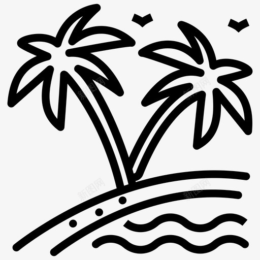 岛屿海滩飞地图标svg_新图网 https://ixintu.com 图标 岛屿 徒步旅行 探险 旅游胜地 海滩 线路 露营 风景 飞地