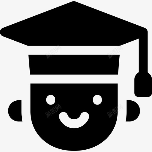 25岁高中毕业生图标svg_新图网 https://ixintu.com 25岁 毕业生 高中
