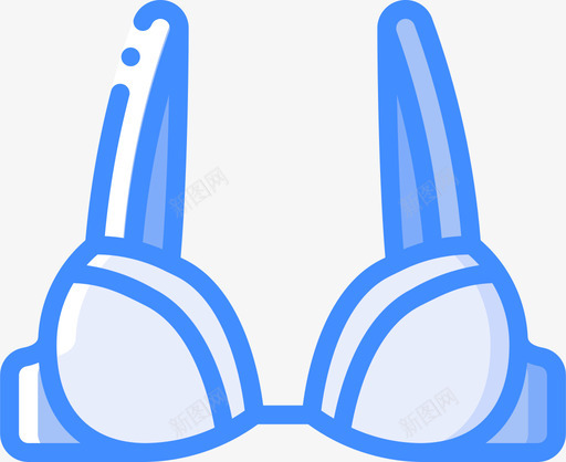 胸罩内衣1蓝色图标svg_新图网 https://ixintu.com 内衣 胸罩 蓝色