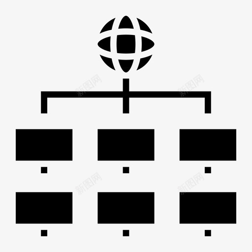 计算机连接全局图标svg_新图网 https://ixintu.com 全局 局域网 网络 计算机 连接