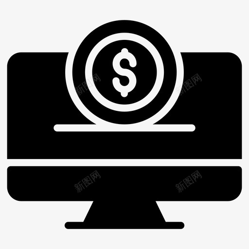 在线支付美元lcd图标svg_新图网 https://ixintu.com 64px lcd 在线支付 字形 屏幕 美元 财务