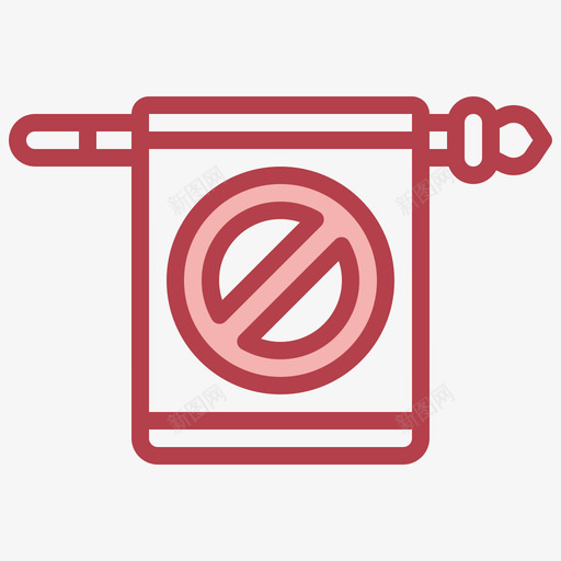旗帜火车站34红色图标svg_新图网 https://ixintu.com 旗帜 火车站 红色