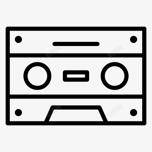 录音带音乐147线性图标svg_新图网 https://ixintu.com 录音带 线性 音乐