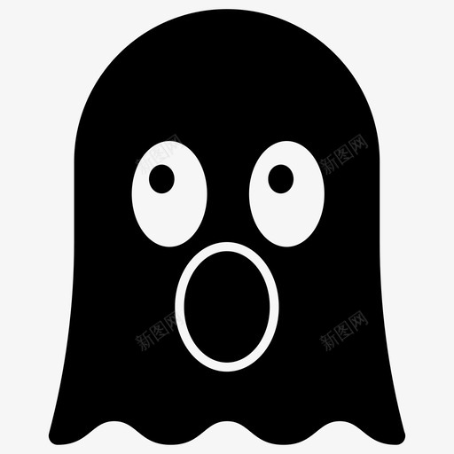 震惊的幽灵表情符号情感图标svg_新图网 https://ixintu.com 图标 幽灵 情感 符号 表情 震惊