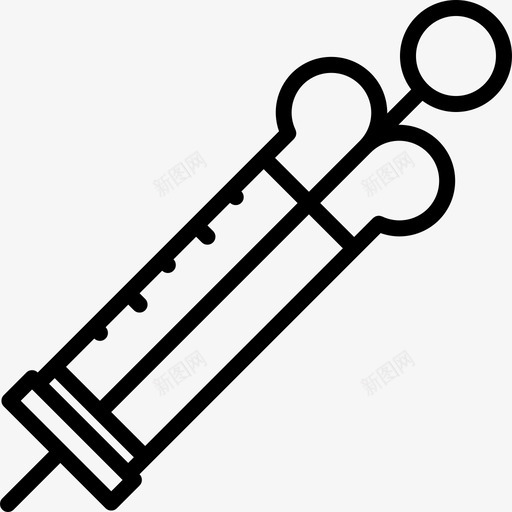 注射器医疗器械25线性图标svg_新图网 https://ixintu.com 医疗器械 注射器 线性