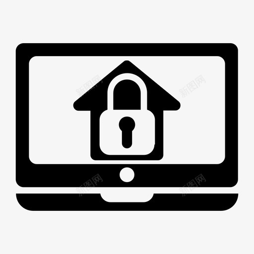 隐私网络家庭锁定图标svg_新图网 https://ixintu.com 个人 安全 家庭 网络 锁定 隐私