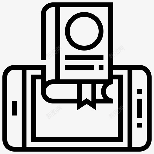 教程书籍教育图标svg_新图网 https://ixintu.com 书籍 在线教育 学习 手机 教程 教育 智能 热线