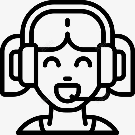 玩家竞技游戏2线性图标svg_新图网 https://ixintu.com 玩家 竞技游戏 线性