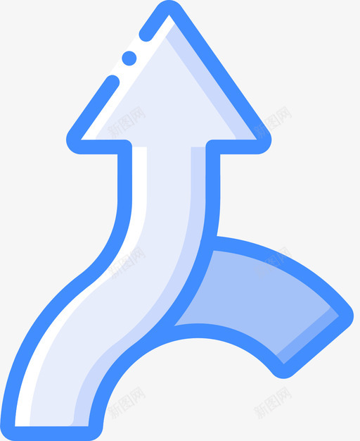 直箭头卫星导航1蓝色图标svg_新图网 https://ixintu.com 卫星 导航 箭头 蓝色