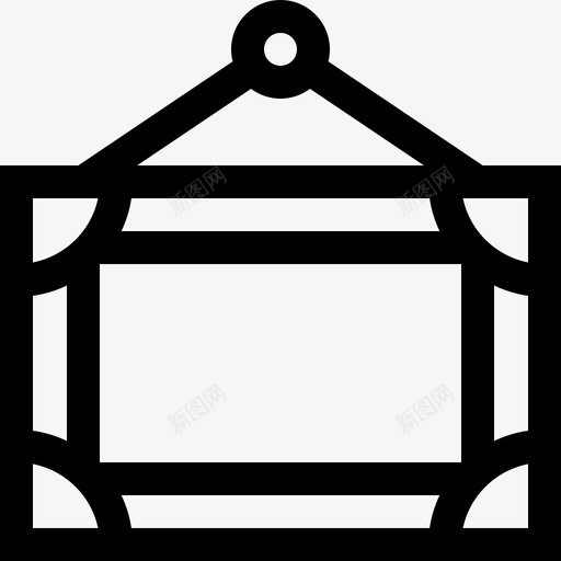 框架圣诞礼物4线性图标svg_新图网 https://ixintu.com 圣诞 框架 礼物 线性