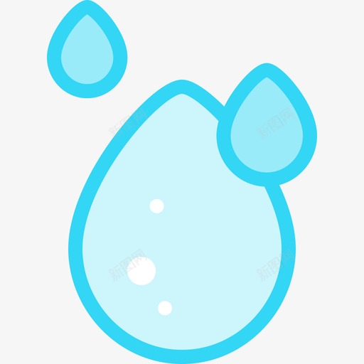 雨滴自然136线性颜色图标svg_新图网 https://ixintu.com 线性 自然 雨滴 颜色