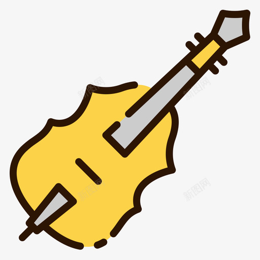 大提琴音乐150线性颜色图标svg_新图网 https://ixintu.com 大提琴 线性 音乐 颜色