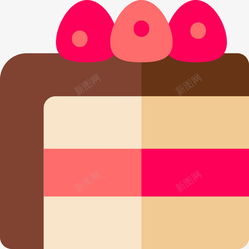 蛋糕食品181扁平图标svg_新图网 https://ixintu.com 扁平 蛋糕 食品