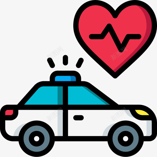 救护车急救1线颜色图标svg_新图网 https://ixintu.com 急救 救护车 颜色