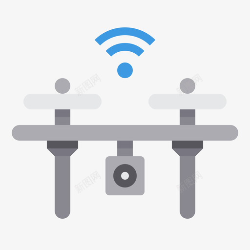 无人机小工具34扁平图标svg_新图网 https://ixintu.com 小工 工具 扁平 无人机