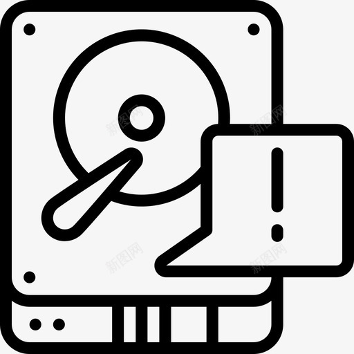 硬盘通知11线性图标svg_新图网 https://ixintu.com 硬盘 线性 通知