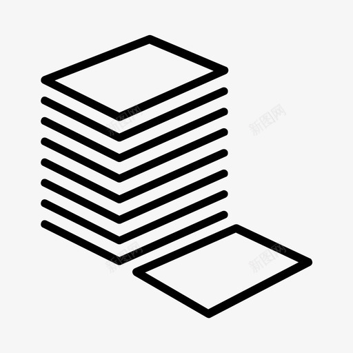 纸堆比较堆图标svg_新图网 https://ixintu.com 比较 纸堆