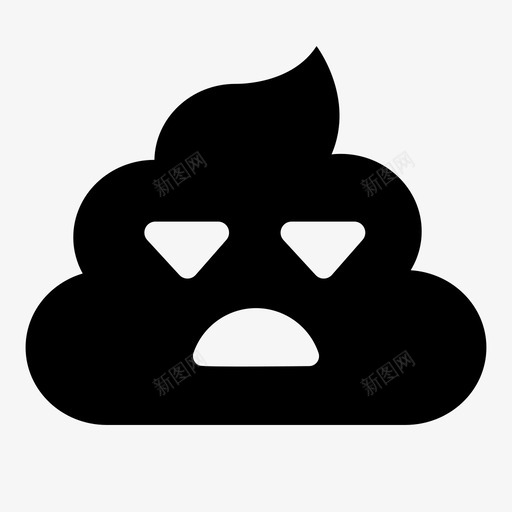 愤怒的便便屎疯屎图标svg_新图网 https://ixintu.com 便便 愤怒 疯屎