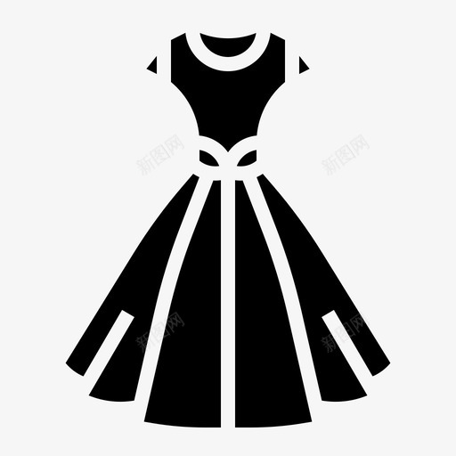 连衣裙衣服149实心图标svg_新图网 https://ixintu.com 实心 衣服 连衣裙