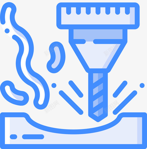 铣床切割蓝色图标svg_新图网 https://ixintu.com 切割 蓝色 铣床
