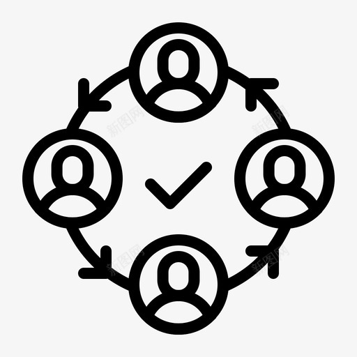 连接组业务项目管理图标svg_新图网 https://ixintu.com 业务 团队 结构 连接 项目管理