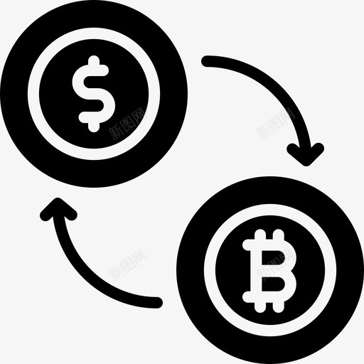 交换加密货币78填充图标svg_新图网 https://ixintu.com 交换 加密 填充 货币