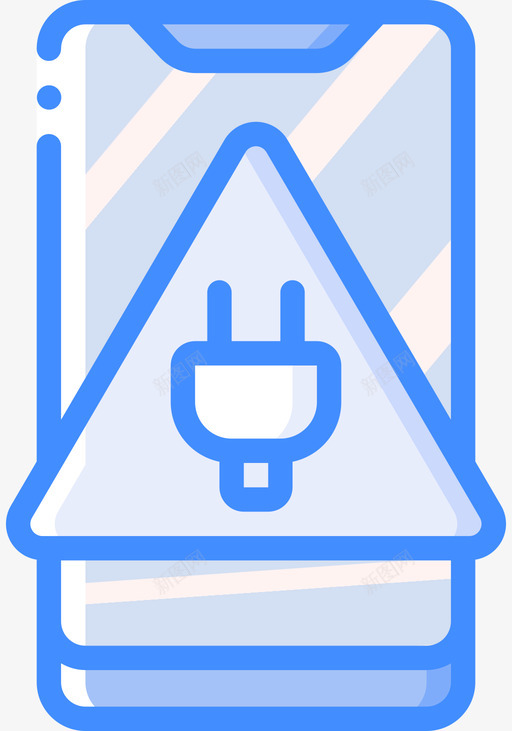 智能手机通知8蓝色图标svg_新图网 https://ixintu.com 手机 智能 蓝色 通知