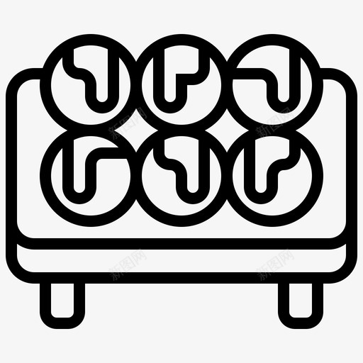 Takoyaki海鲜8直系图标svg_新图网 https://ixintu.com Takoyaki 海鲜 直系