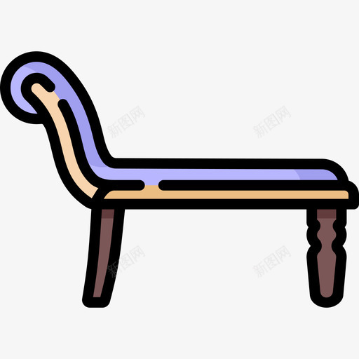 长椅家具51线性颜色图标svg_新图网 https://ixintu.com 家具 线性 长椅 颜色