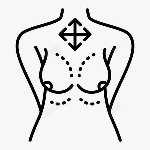 隆胸保健医疗图标svg_新图网 https://ixintu.com 保健 医疗 整形 隆胸