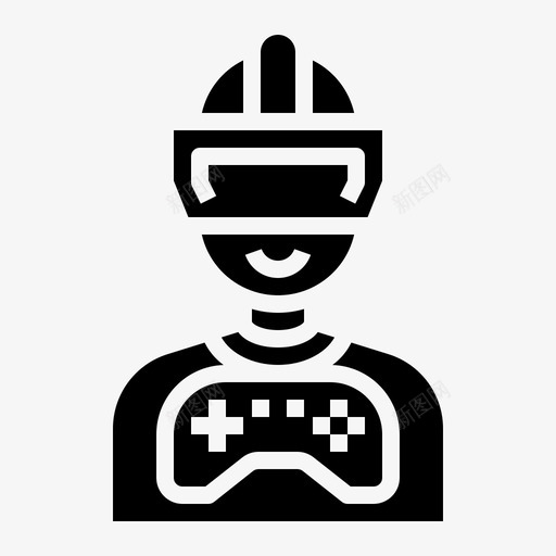 虚拟现实电子竞技9填充图标svg_新图网 https://ixintu.com 填充 电子竞技 虚拟现实