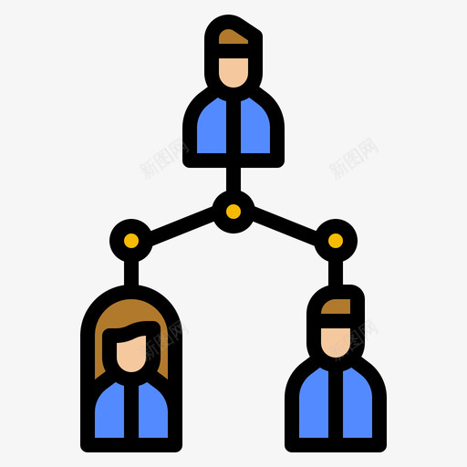 网络管理81线颜色图标svg_新图网 https://ixintu.com 管理 网络 颜色