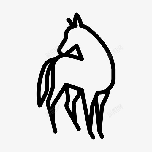 马骑马1直线图标svg_新图网 https://ixintu.com 直线 骑马