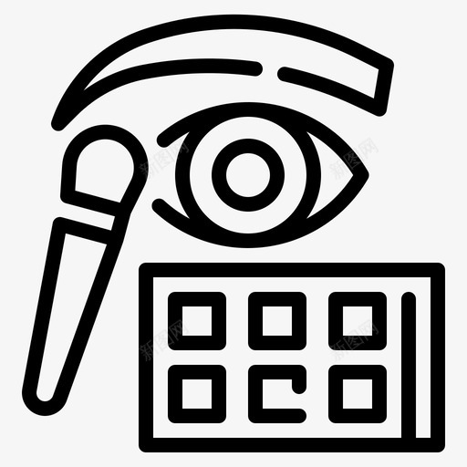 眼影美容化妆品5直线型图标svg_新图网 https://ixintu.com 化妆品 直线 眼影 线型 美容 美容化妆