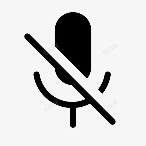 麦克风关闭音频视觉图标svg_新图网 https://ixintu.com 关闭 图标 用户 界面设计 视听 视觉 设置 音频 麦克风