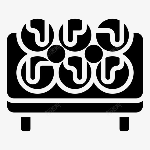 Takoyaki海鲜10字形图标svg_新图网 https://ixintu.com 10字形 Takoyaki 海鲜