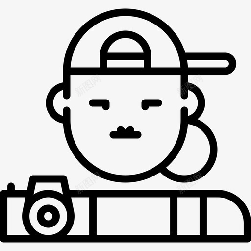 摄影师乔布斯8号直系图标svg_新图网 https://ixintu.com 8号 乔布斯 布斯 摄影师 直系
