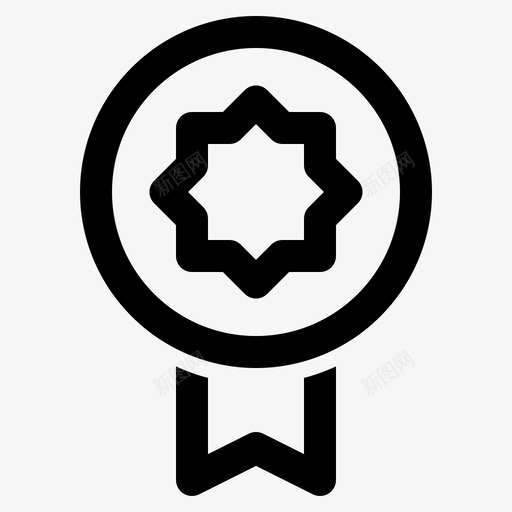 丝带商业奖章图标svg_新图网 https://ixintu.com 丝带 商业 奖章 质量 购物