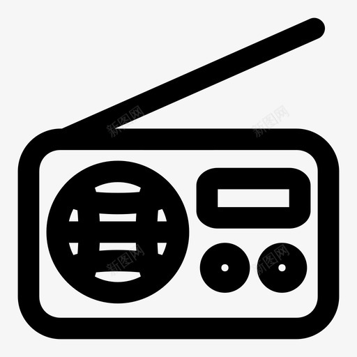 收音机电子家庭图标svg_新图网 https://ixintu.com 加粗 家具 家庭 工具 收音机 电子 随机