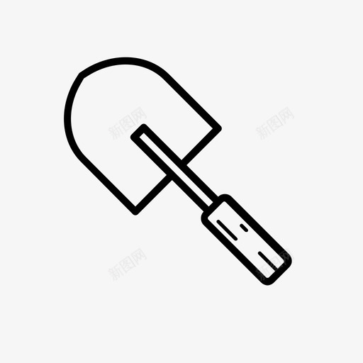 铲子工具野营户外图标svg_新图网 https://ixintu.com 工具 户外 野营 铲子