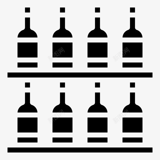 葡萄酒架葡萄酒13装满图标svg_新图网 https://ixintu.com 葡萄酒 装满