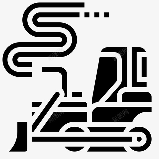 推土机施工工具18字形图标svg_新图网 https://ixintu.com 字形 工具 推土机 施工