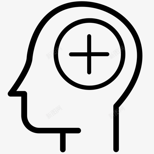 积极心态认知健康图标svg_新图网 https://ixintu.com 人性 健康 心态 积极 认知