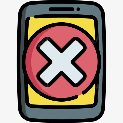 Ban社交媒体151线性颜色图标svg_新图网 https://ixintu.com Ban 媒体 社交 线性 颜色