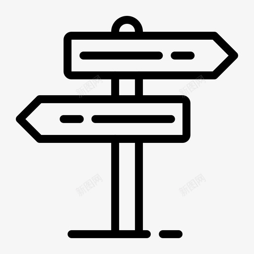 路牌路标导航牌图标svg_新图网 https://ixintu.com 导航 徒步 户外 线路 路标 路牌