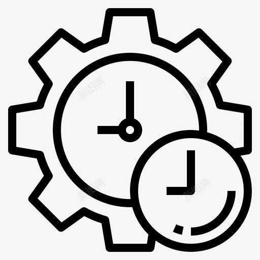 时钟时间64线性图标svg_新图网 https://ixintu.com 时钟 时间 线性